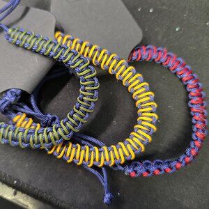 Adjustable Woven Polyester Braided Bracelet Set